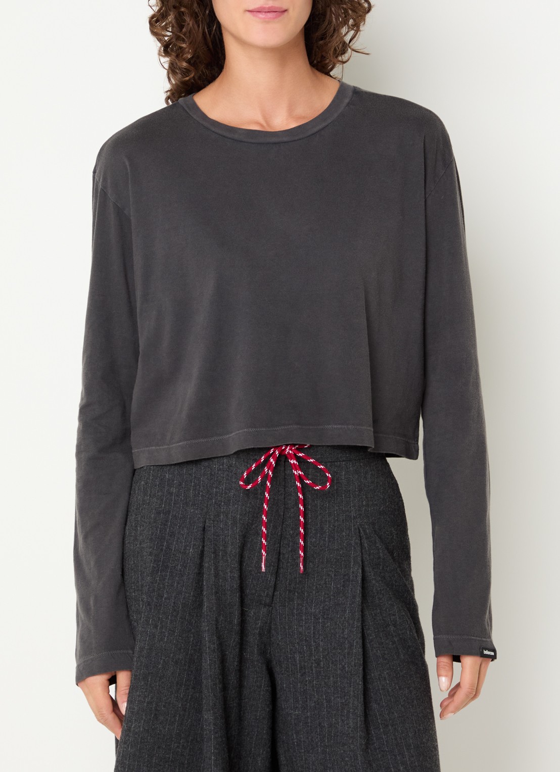 Bellerose Fuele longsleeve met ronde hals - detail zwart
