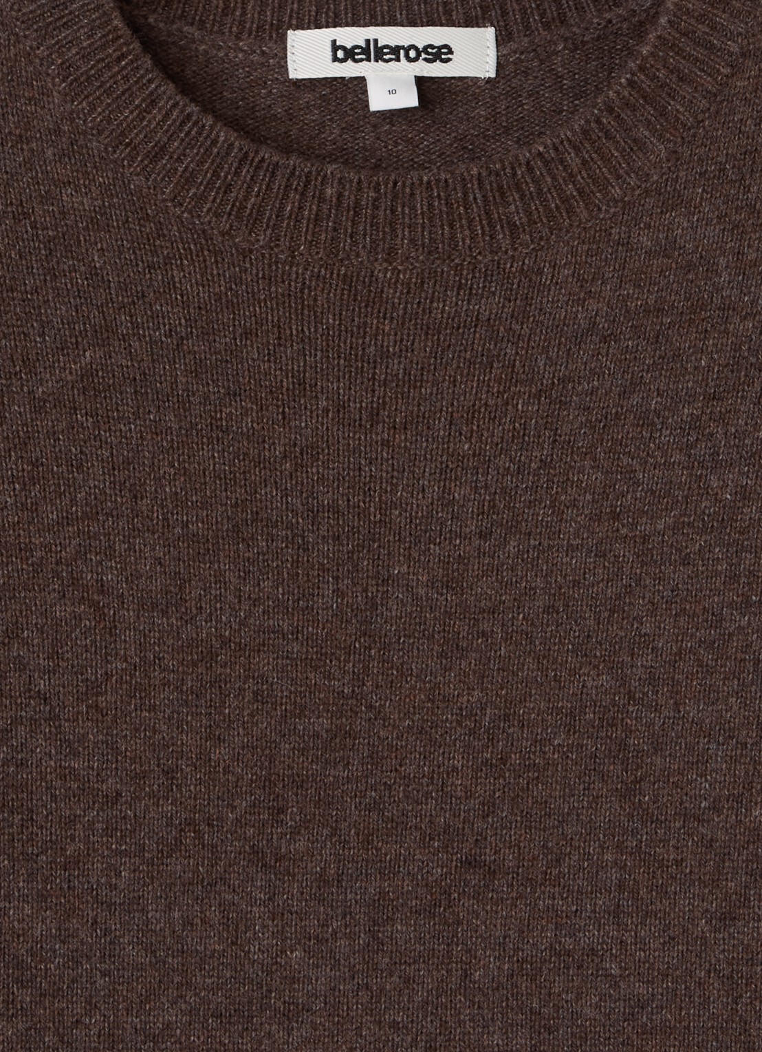 Bellerose Gimah fijngebreide oversized pullover - detail donkerbruin