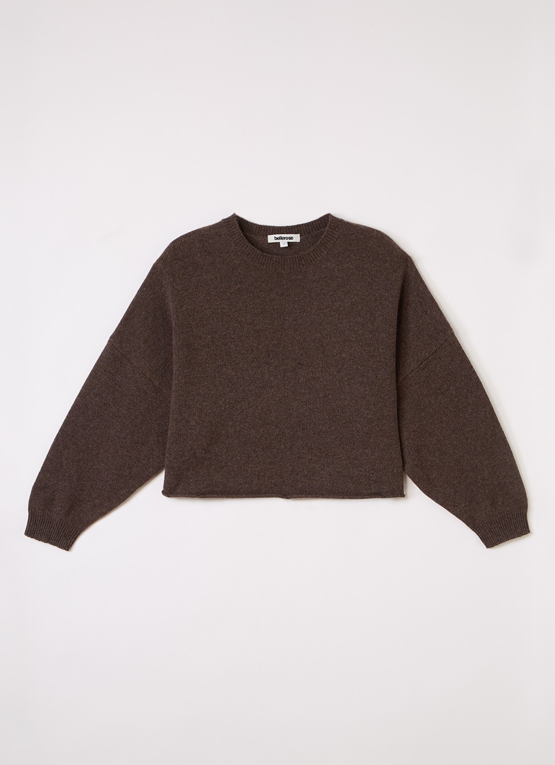 Bellerose Gimah fijngebreide oversized pullover - voorkant 2 donkerbruin