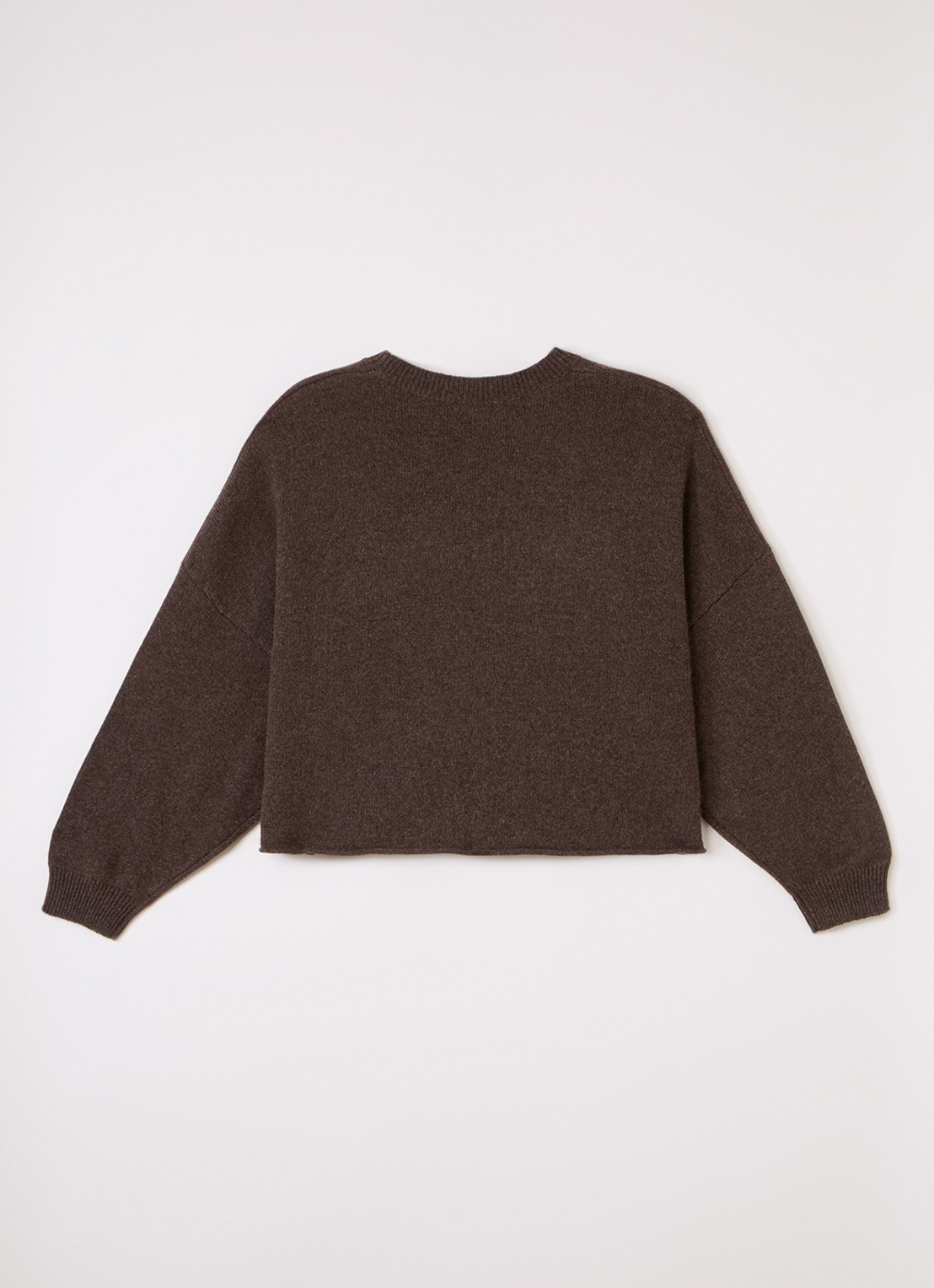 Bellerose Gimah fijngebreide oversized pullover - voorkant 3 donkerbruin