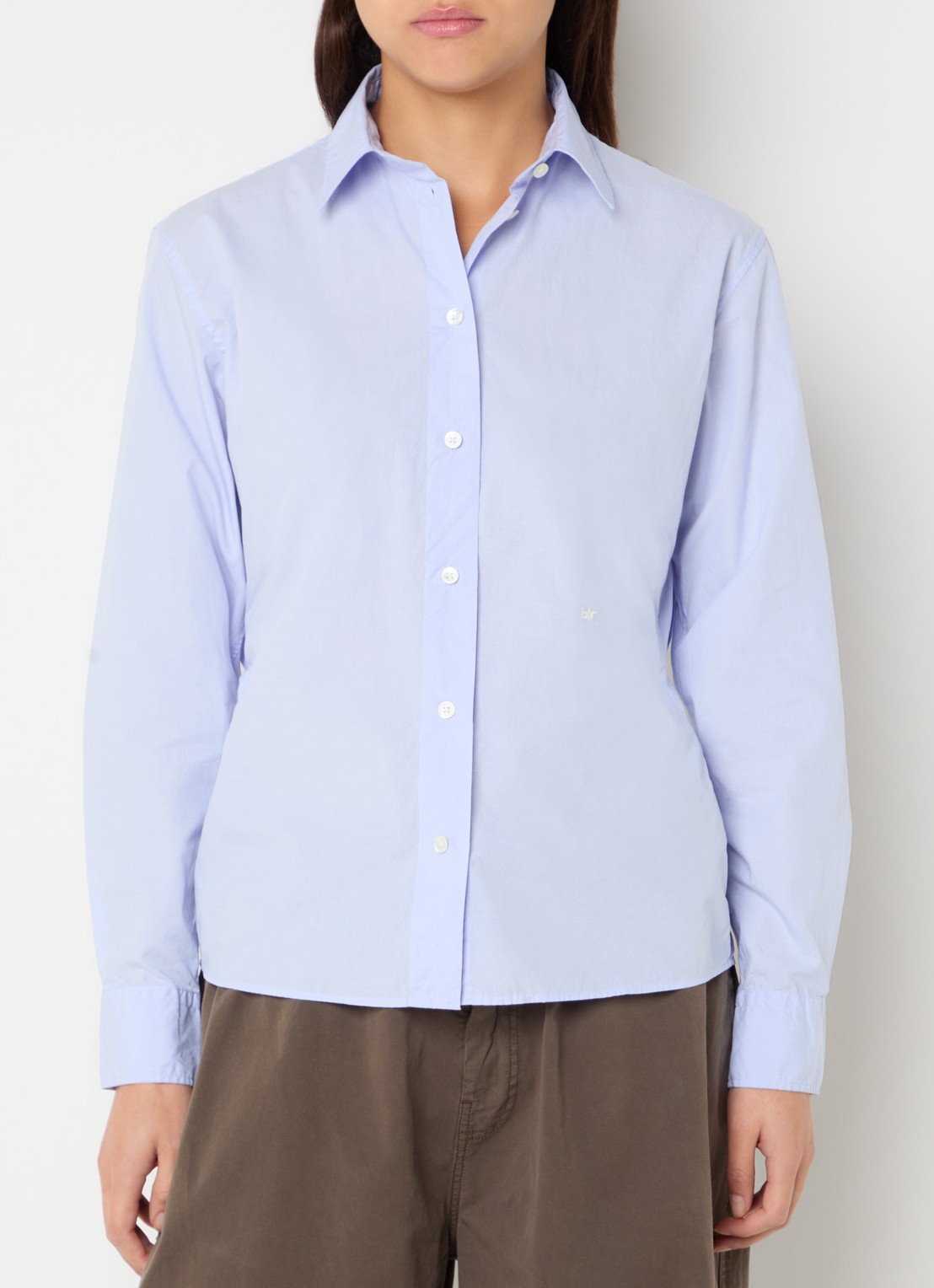 Bellerose Grey blouse met kraag - detail 4 lichtblauw