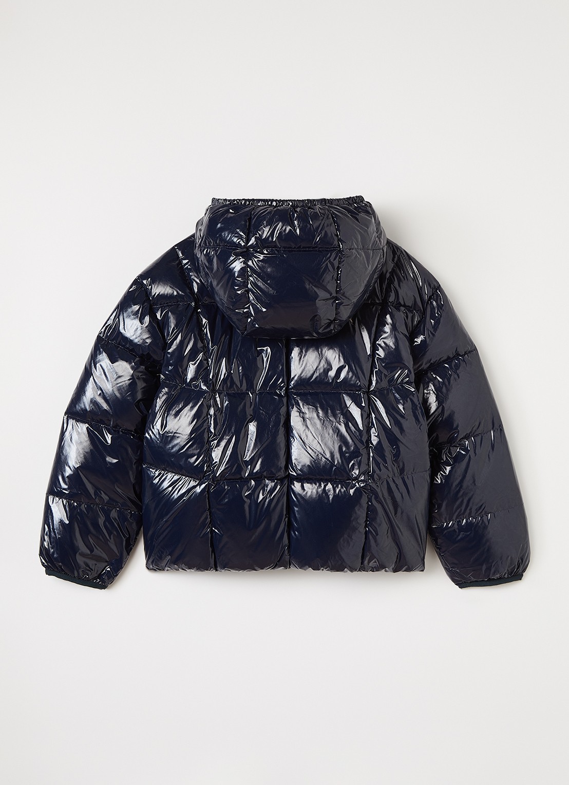 Bellerose Habu puffer jack met glanzende finish - achterkant 3 donkerblauw