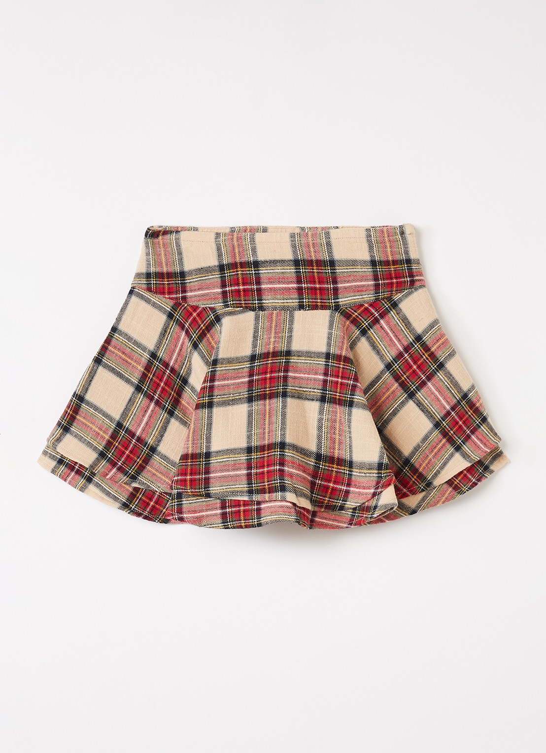 Bellerose Handie minirok met ruitdessin - voorkant 2 beige