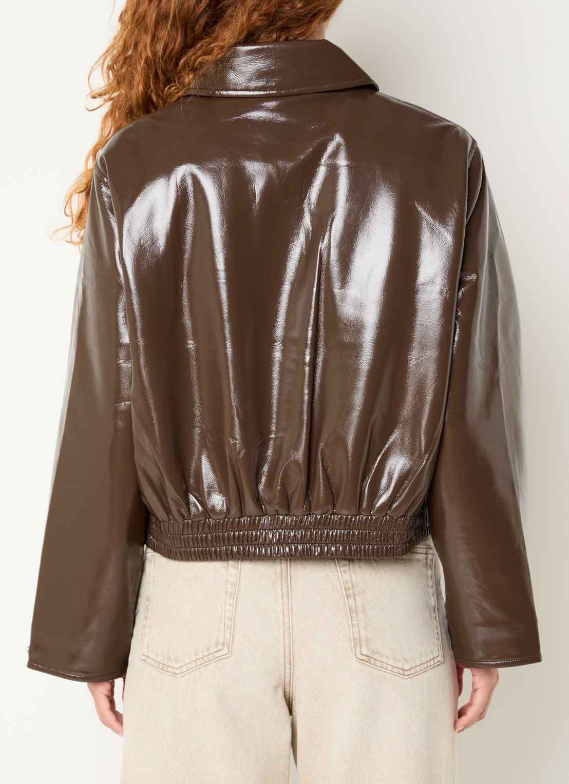 Bellerose Harred jack van imitatieleer - achterkant bruin