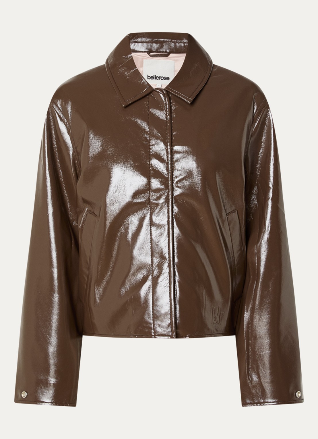 Bellerose Harred jack van imitatieleer - voorkant 2 bruin