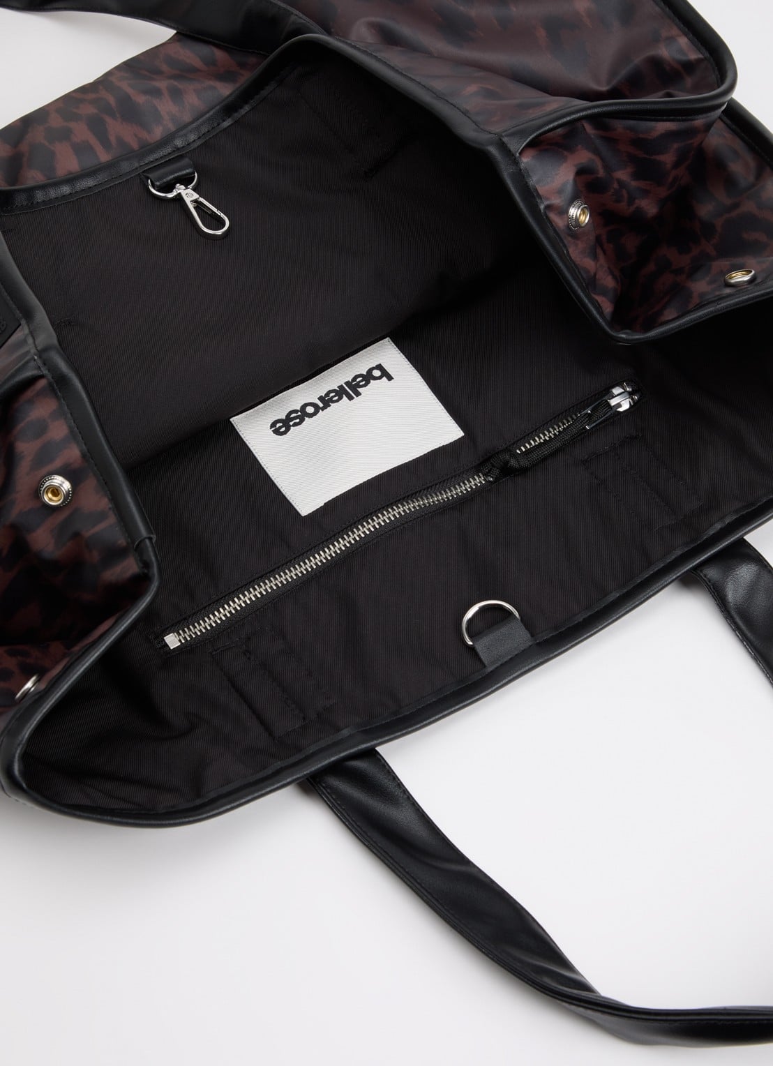 Bellerose Hecky shopper met panterprint - detail 3 donkerbruin