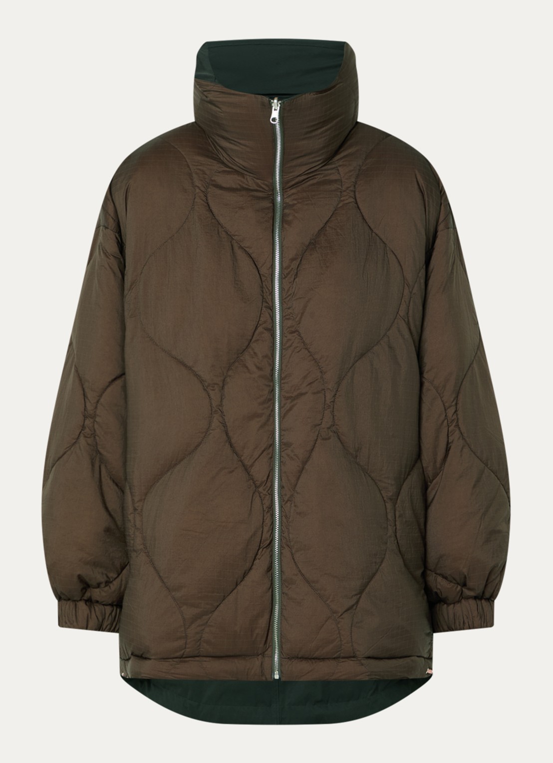 Bellerose Hedi reversible jack met opstaande kraag - voorkant 2 donkerbruin