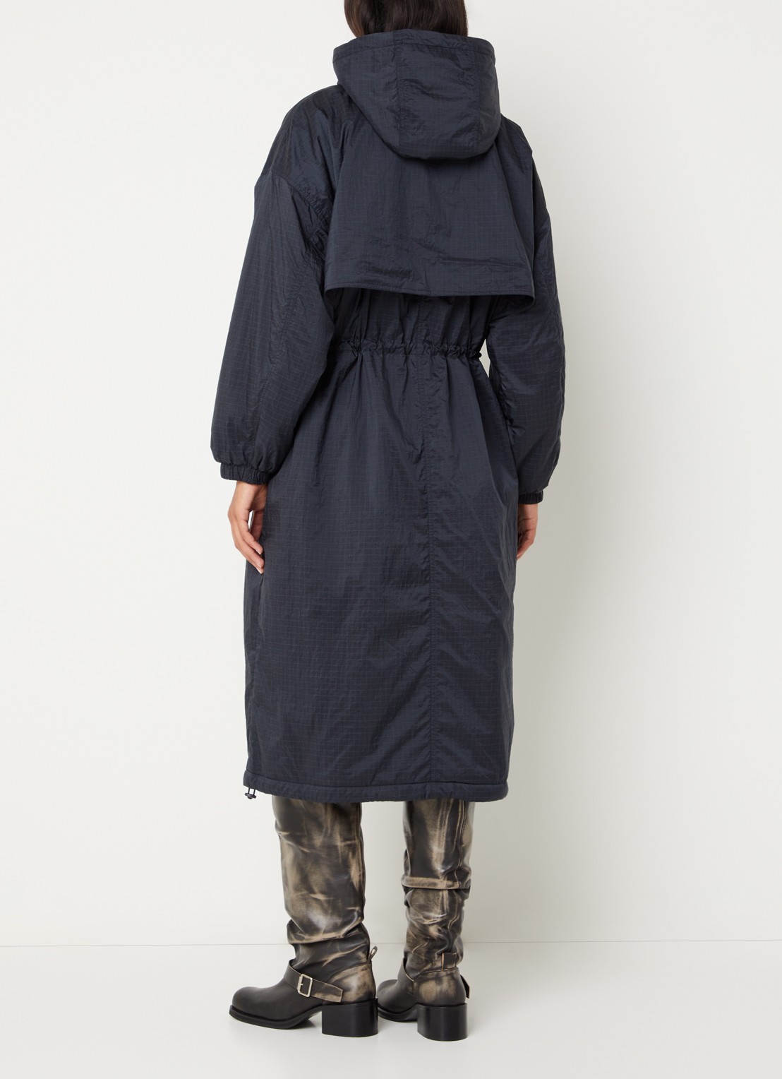 Bellerose Heleny parka met capuchon - achterkant donkerblauw