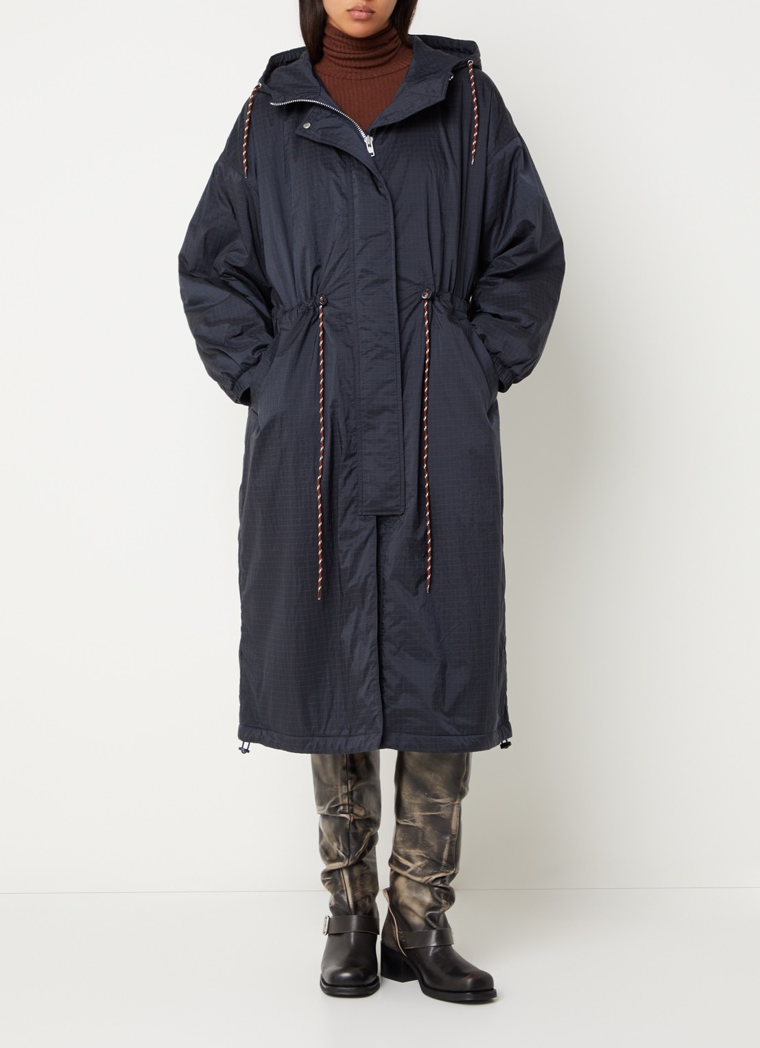 Bellerose Heleny parka met capuchon - detail 2 donkerblauw