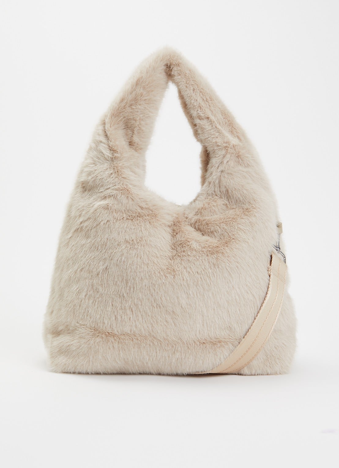 Bellerose Helga handtas van imitatiebont  - voorkant beige