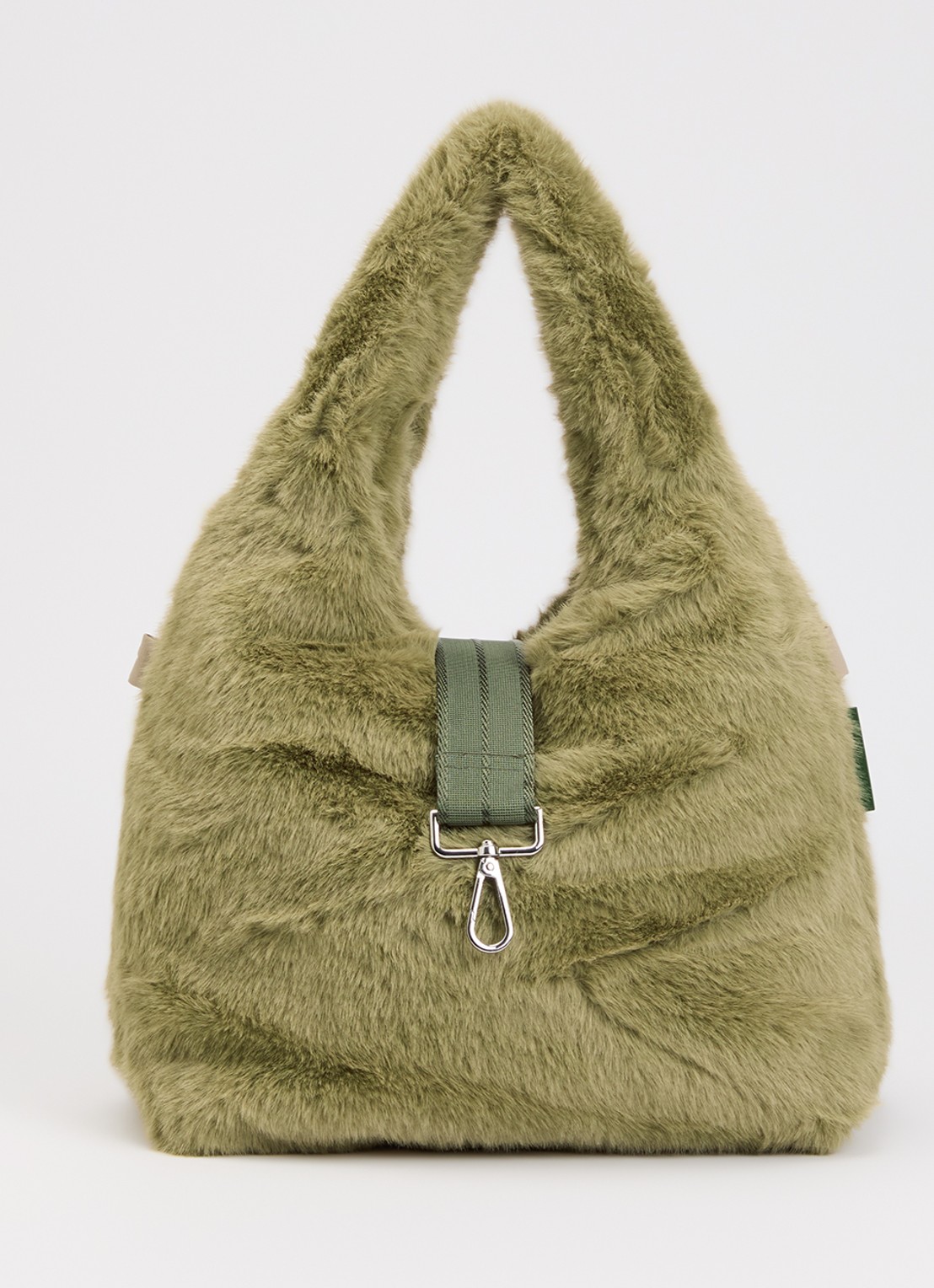 Bellerose Helga handtas van imitatiebont  - voorkant 2 lichtgroen
