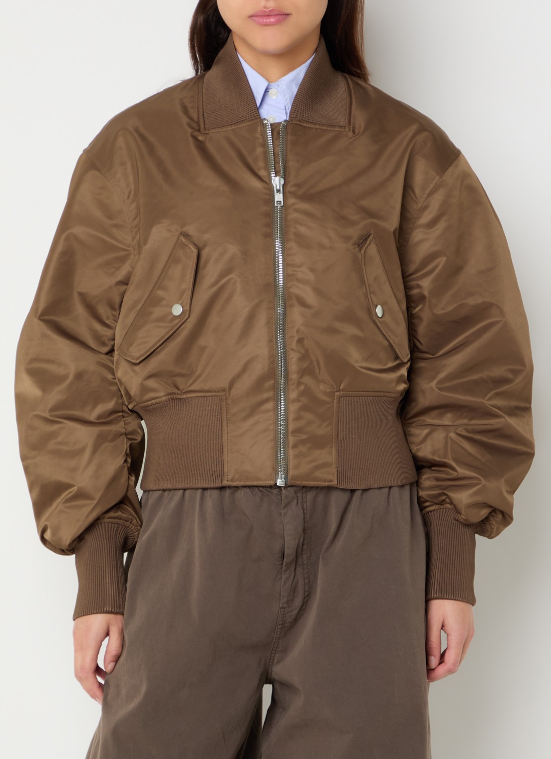 Bellerose Hendry bomberjack met steekzakken - detail bruin