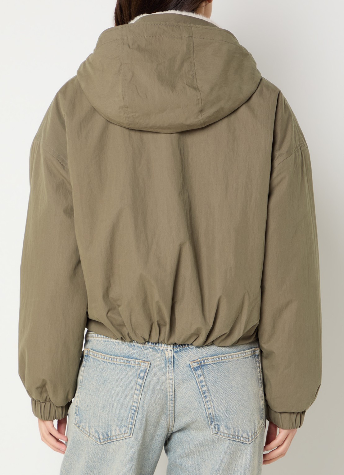 Bellerose Herna bomberjack met steekzakken - achterkant khaki