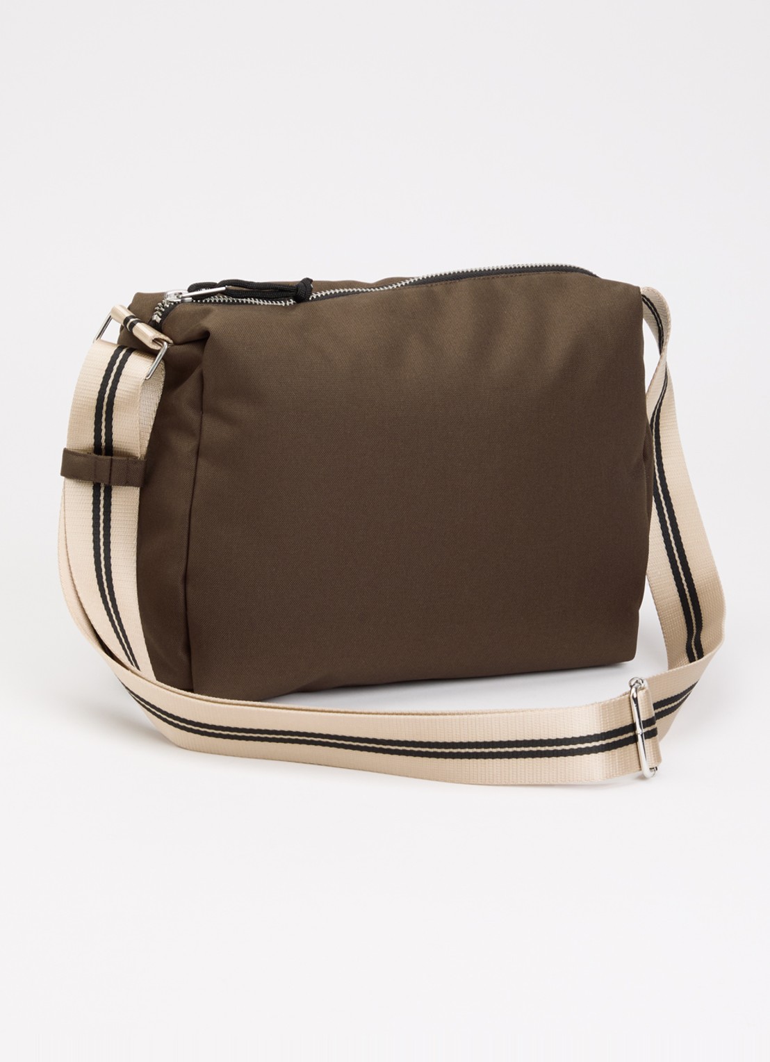 Bellerose Hobbes crossbodytas met verstelbare schouderriem - achterkant donkerbruin