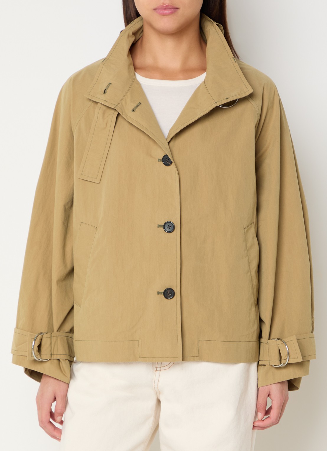 Bellerose Hubble trenchcoat met steekzakken - detail camel