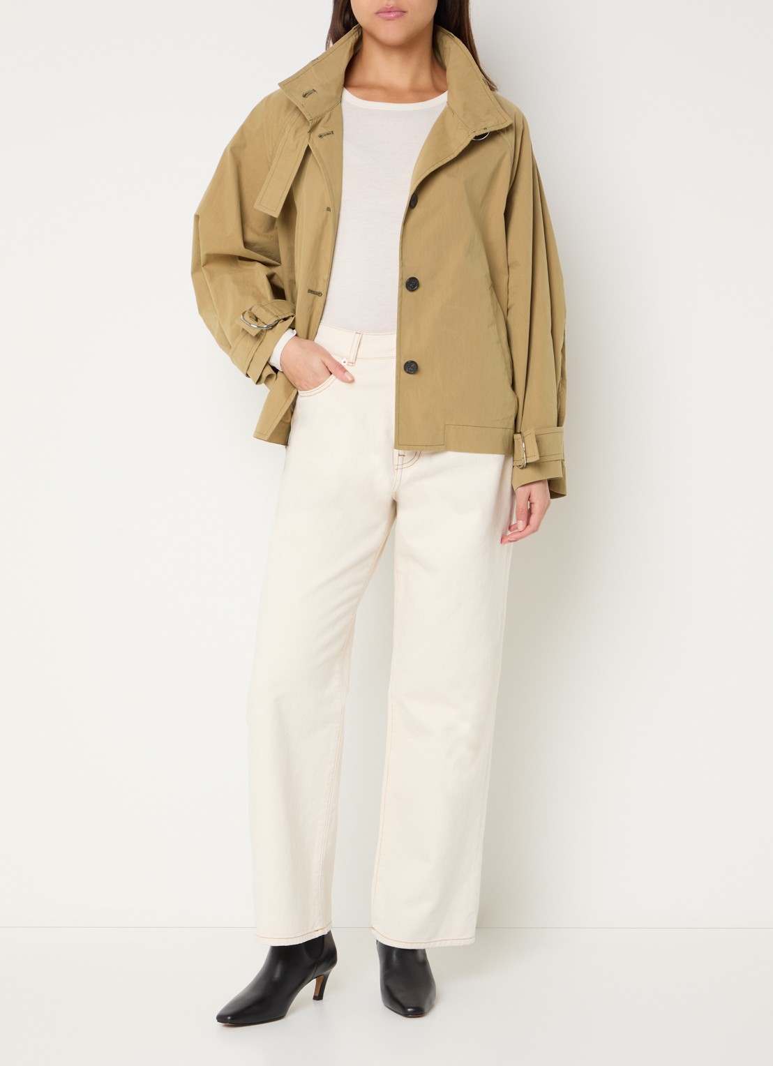 Bellerose Hubble trenchcoat met steekzakken - voorkant 4 camel
