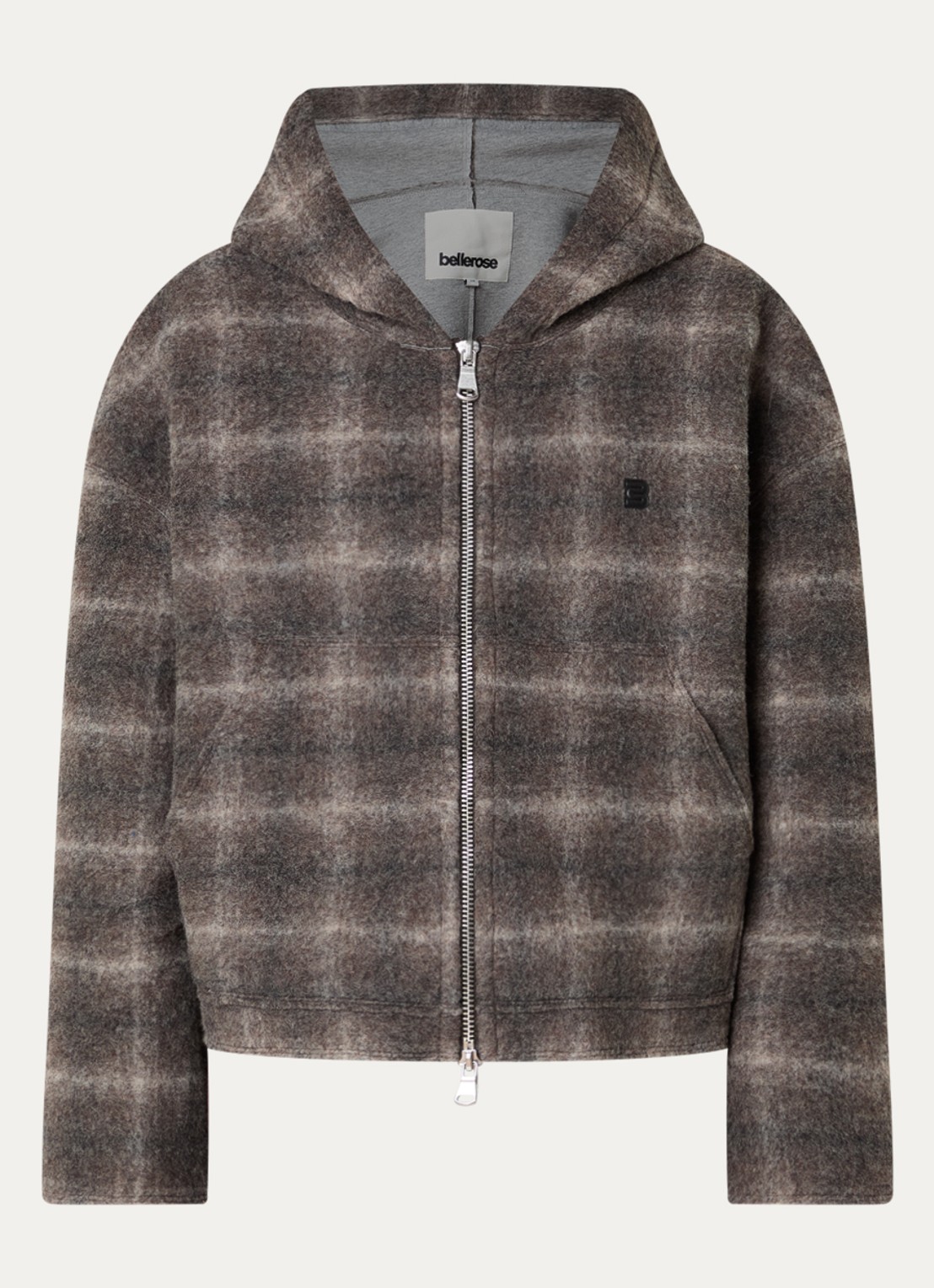 Bellerose Jack in wolblend met ruitdessin en steekzakken - voorkant 3 bruin