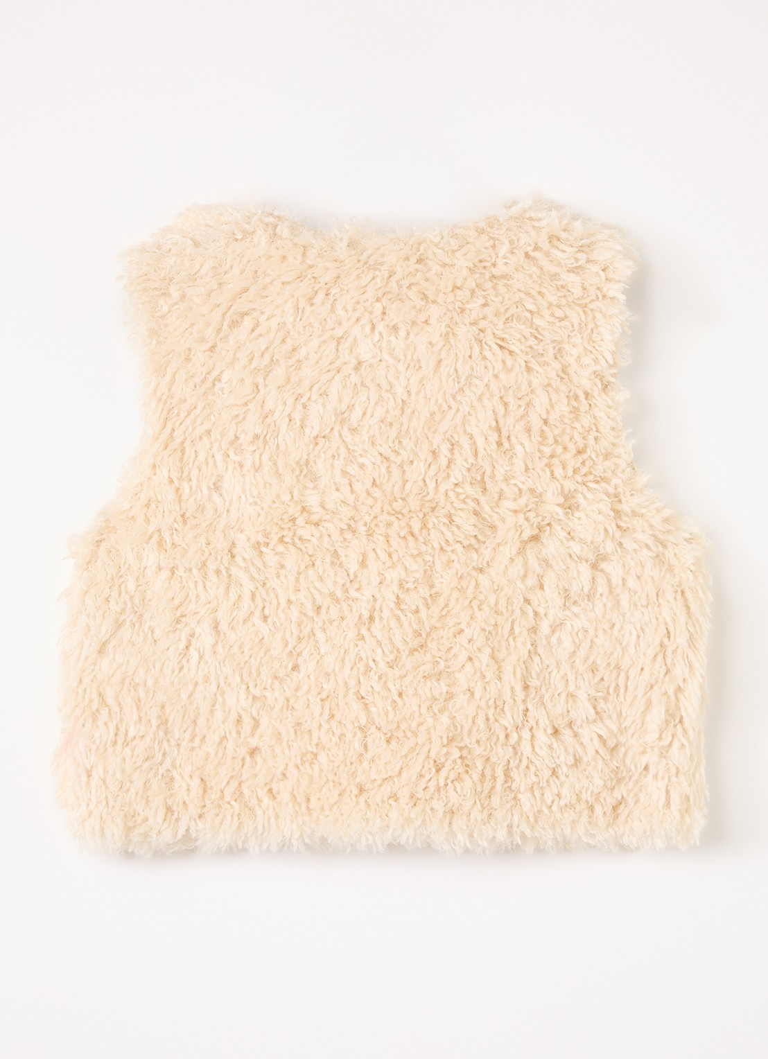 Bellerose Jams bodywarmer van imitatiebont - achterkant beige