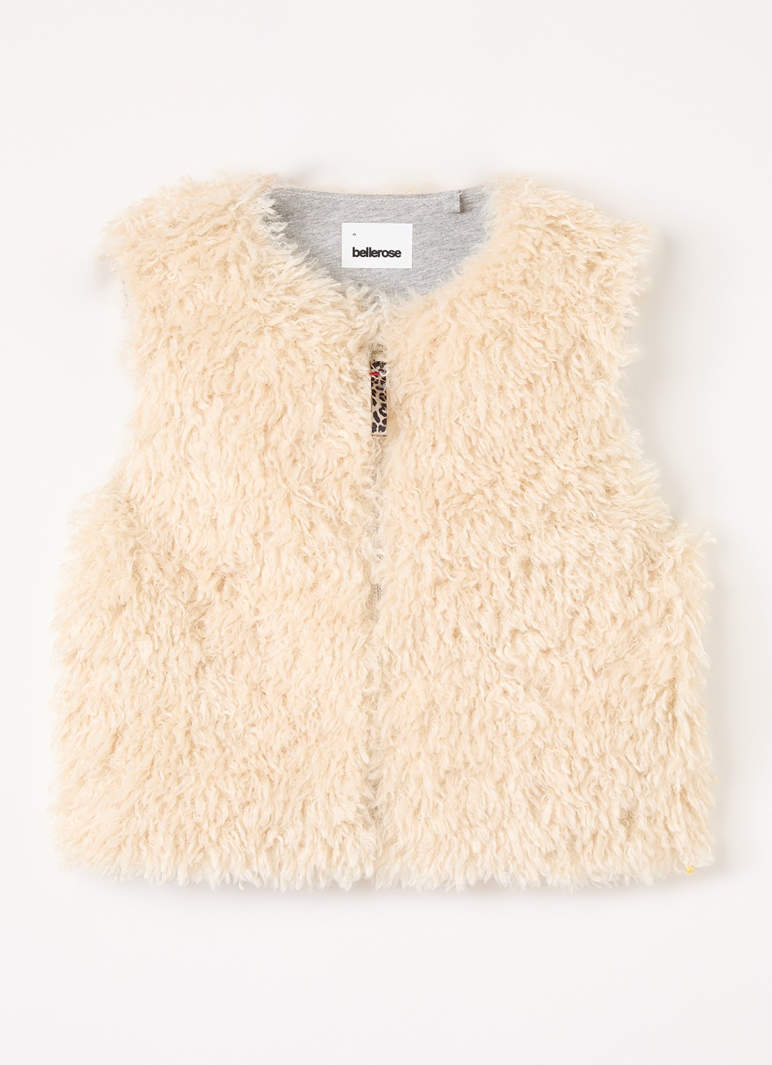 Bellerose Jams bodywarmer van imitatiebont - voorkant 2 beige