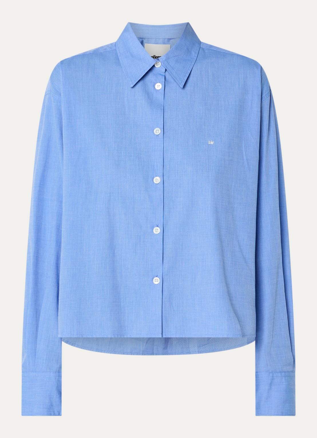 Bellerose Java blouse met logo - voorkant 3 blauw