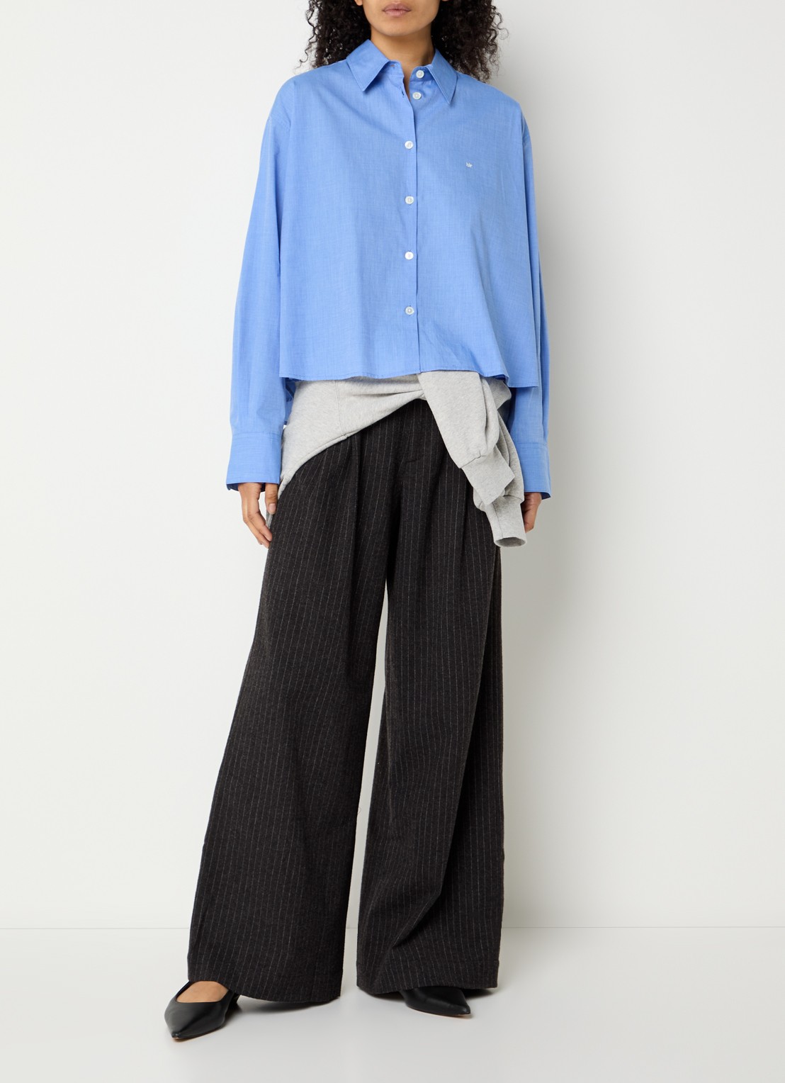 Bellerose Java blouse met logo - voorkant 4 blauw