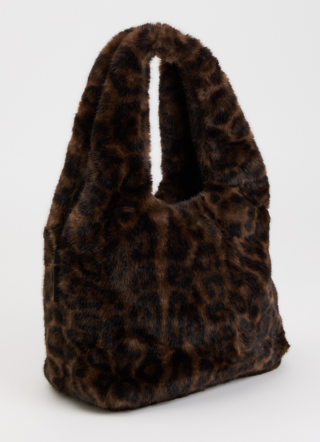 Bellerose Jelga schoudertas van imitatiebont met panterprint - achterkant 5 bruin