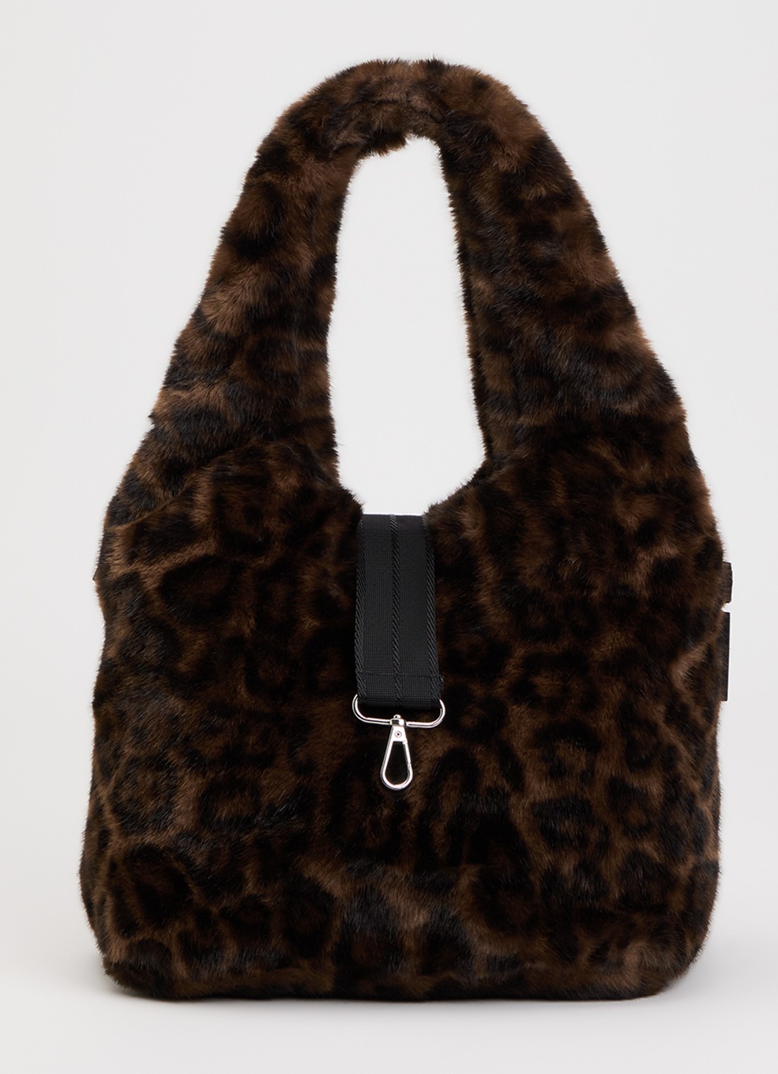 Bellerose Jelga schoudertas van imitatiebont met panterprint - voorkant 4 bruin