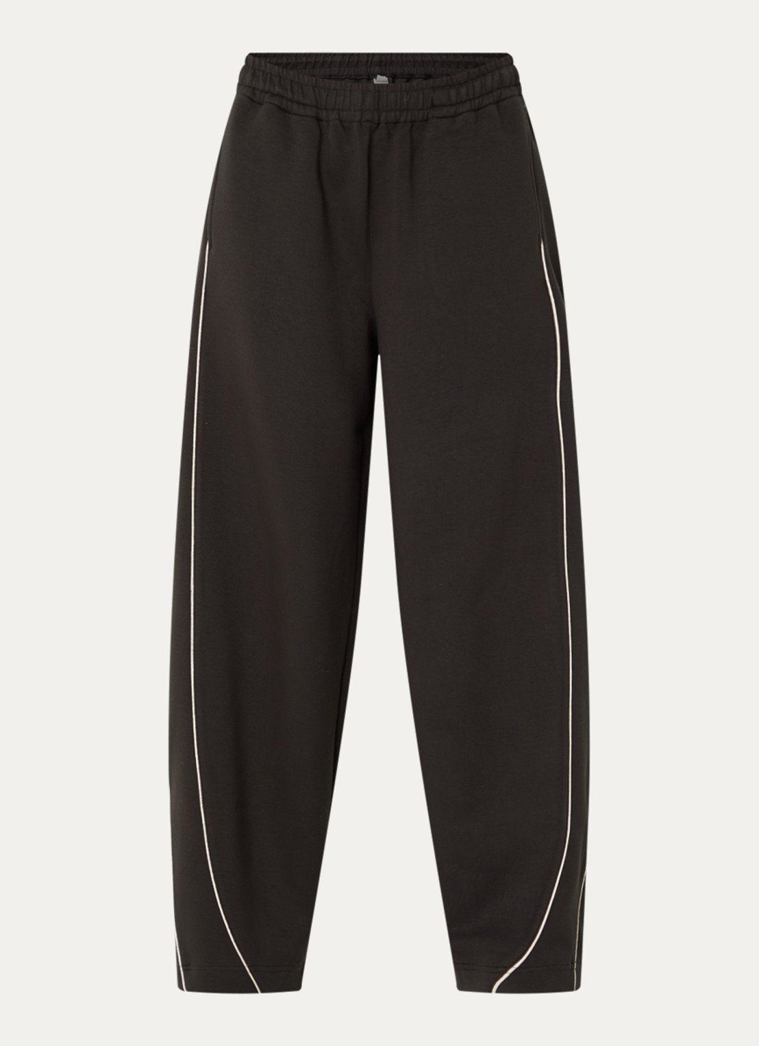 Bellerose Jelina high waist wide fit joggingbroek met steekzakken - voorkant 3 donkergroen