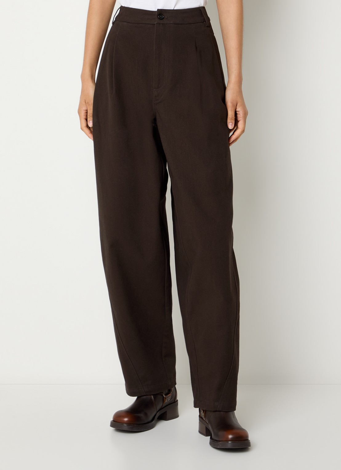 Bellerose Jimi high waist wide leg jeans met gekleurde wassing - detail 4 blauw