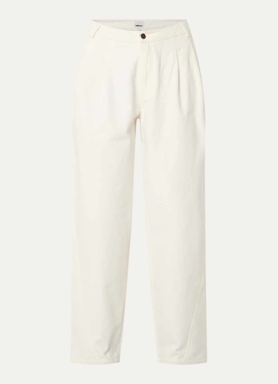 Bellerose Jimi high waist wide leg jeans met gekleurde wassing - voorkant 3 gebroken wit