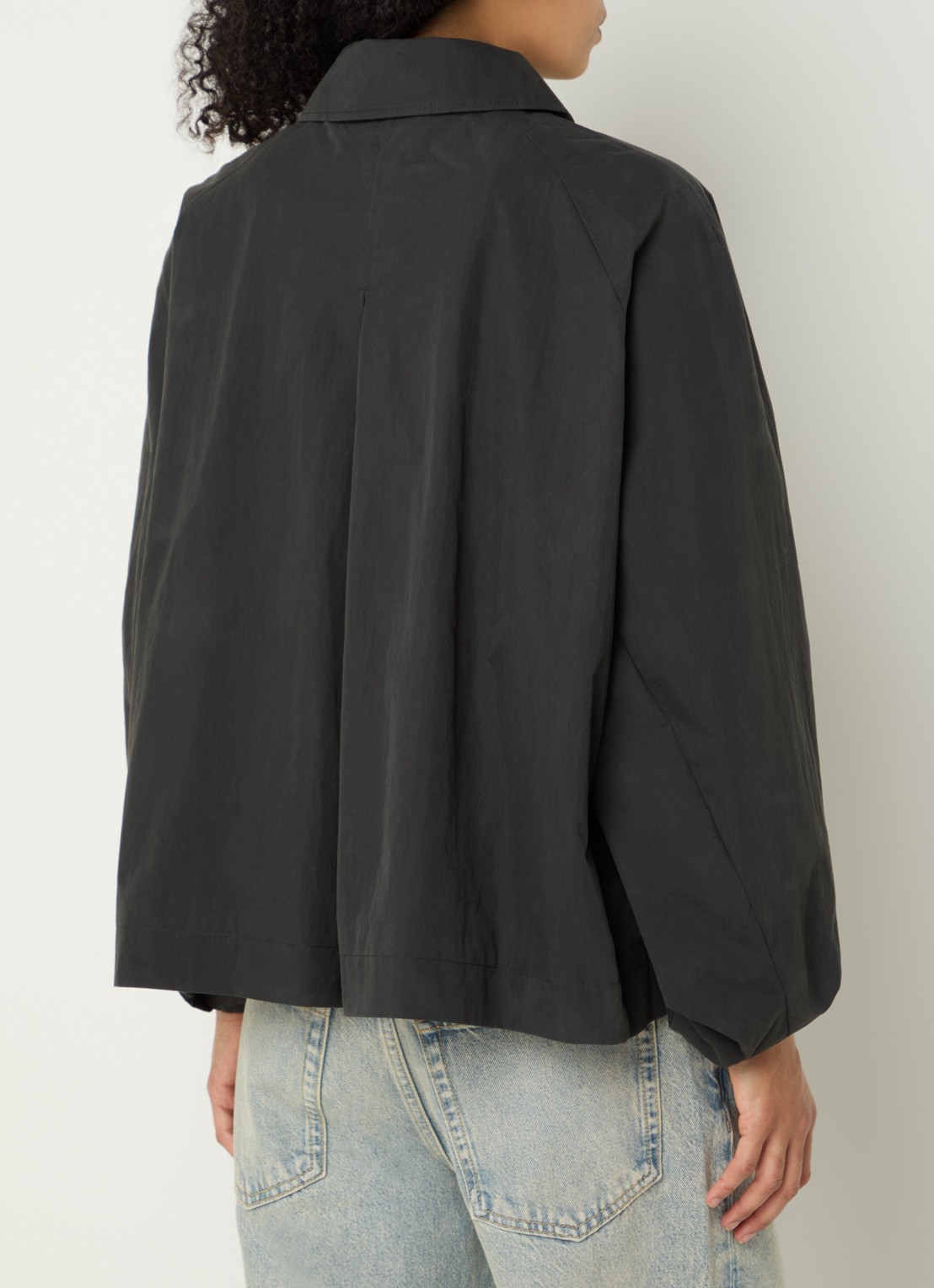 Bellerose Jodie trenchcoat met steekzakken  - achterkant 4 donkerblauw