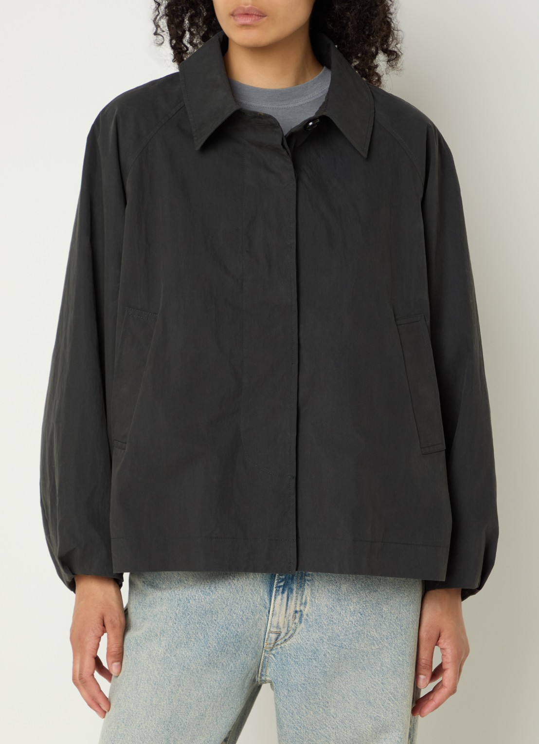 Bellerose Jodie trenchcoat met steekzakken  - detail 3 donkerblauw