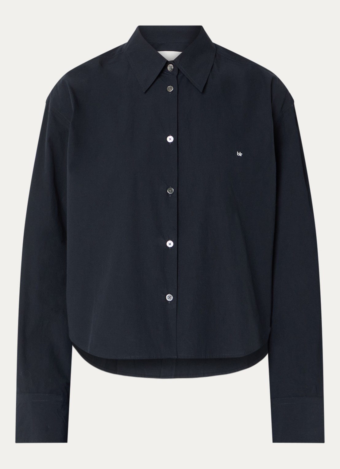 Bellerose Johan blouse met logo - voorkant 2 donkerblauw