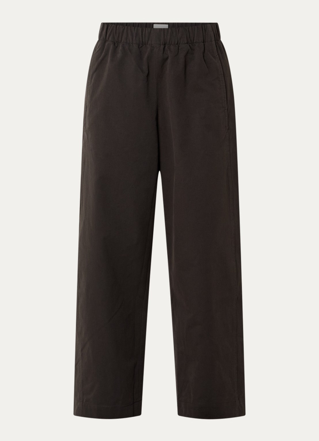 Bellerose Joline high waist wide fit broek met steekzakken - voorkant 2 bruin
