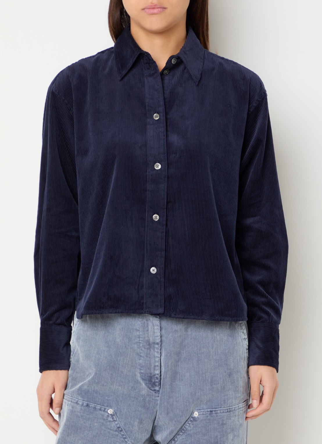 Bellerose Jullia blouse met structuur - detail wit