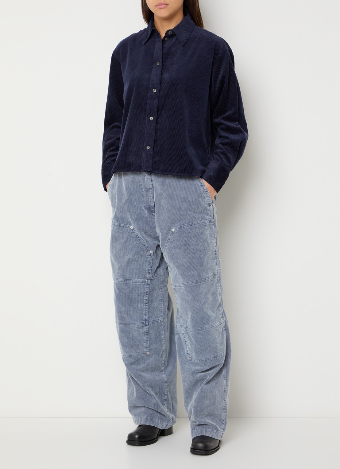 Bellerose Jullia blouse met structuur - voorkant 4 wit
