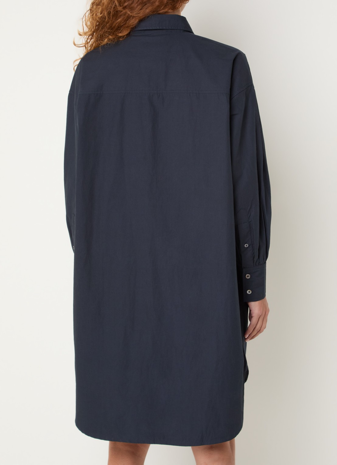 Bellerose Kaat mini tuniekjurk met kraag - achterkant donkerblauw