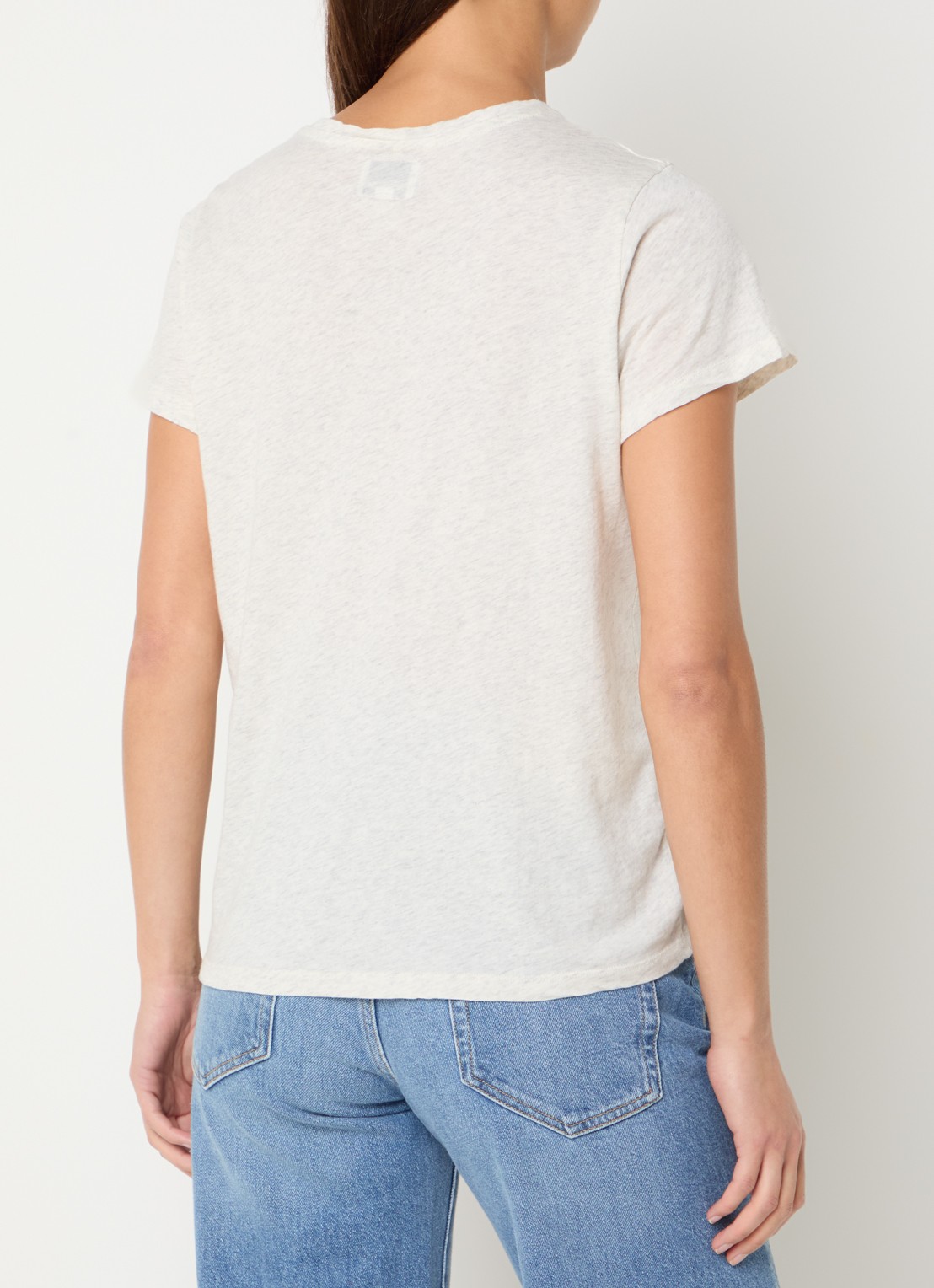 Bellerose Kia mid waist straight fit jeans met lichte wassing - achterkant 2 indigo