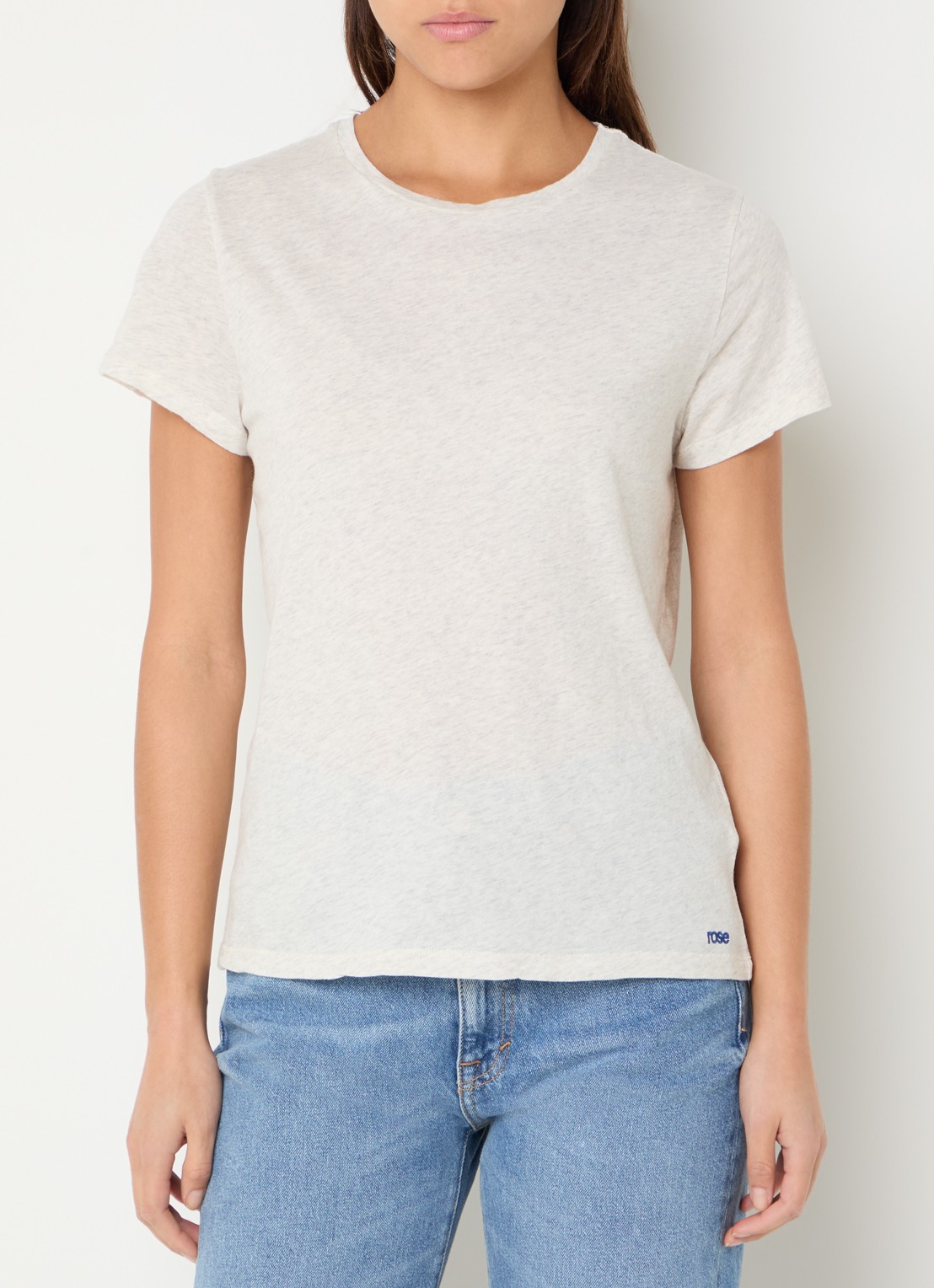 Bellerose Kia mid waist straight fit jeans met lichte wassing - detail indigo
