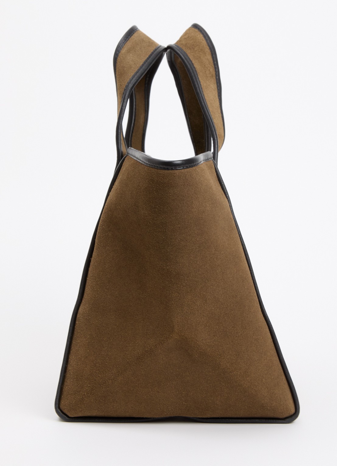 Bellerose Kub handtas van suède met details van leer - detail 2 khaki