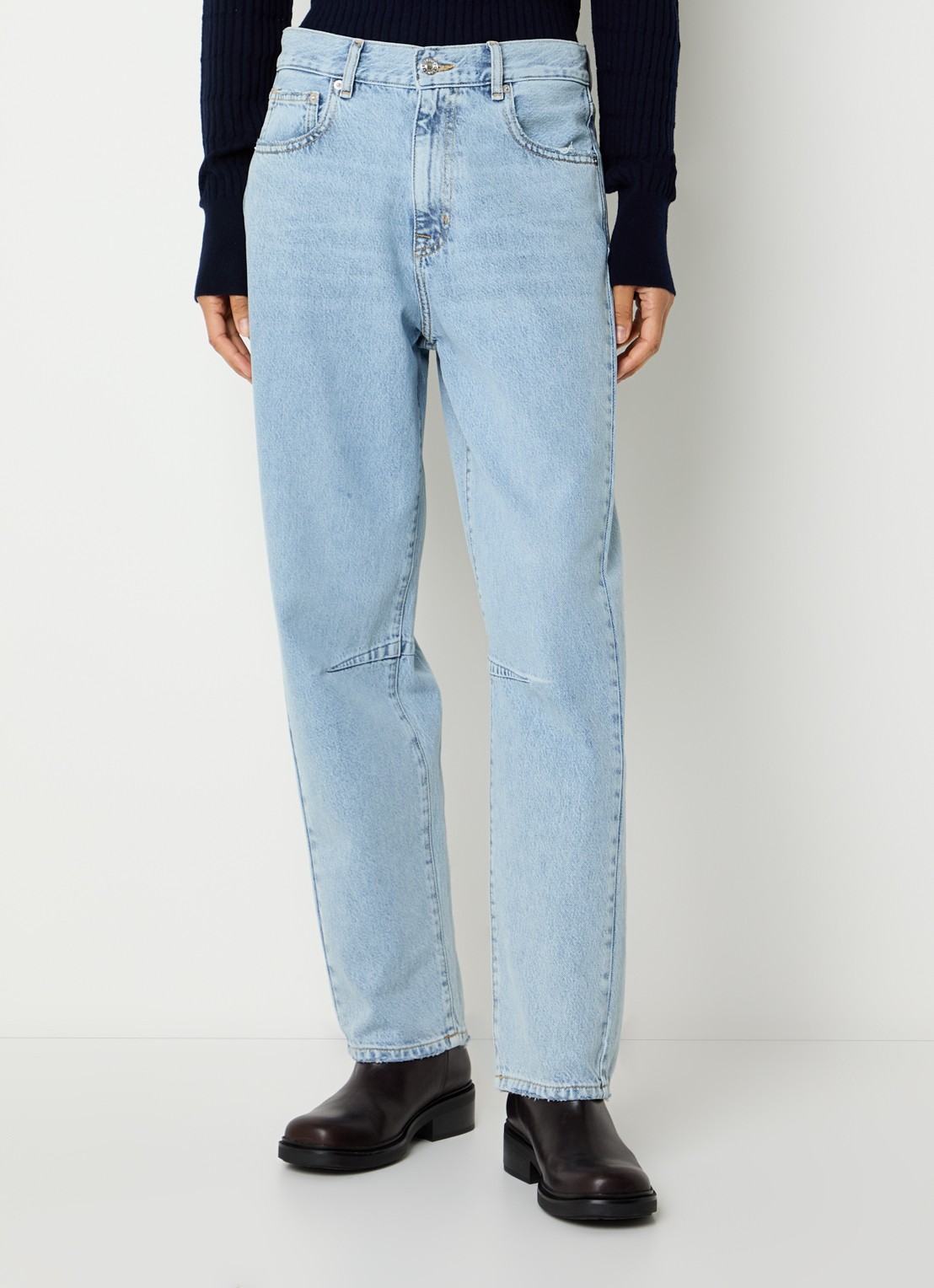 Bellerose Kurtis high waist balloon fit jeans met lichte wassing - detail 4 indigo