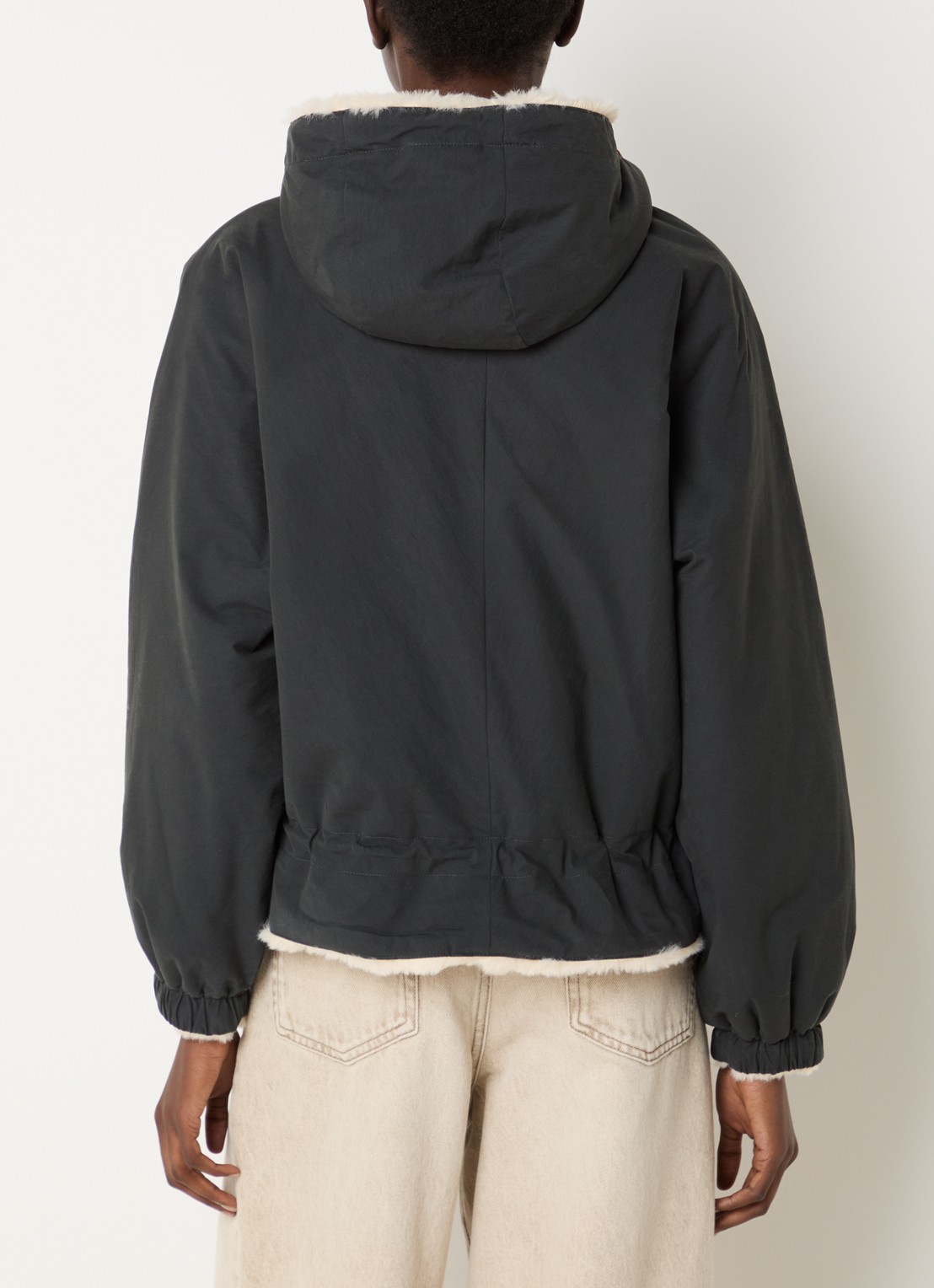 Bellerose Loud reversible jack met voering van imitatiebont - achterkant 2 donkergroen