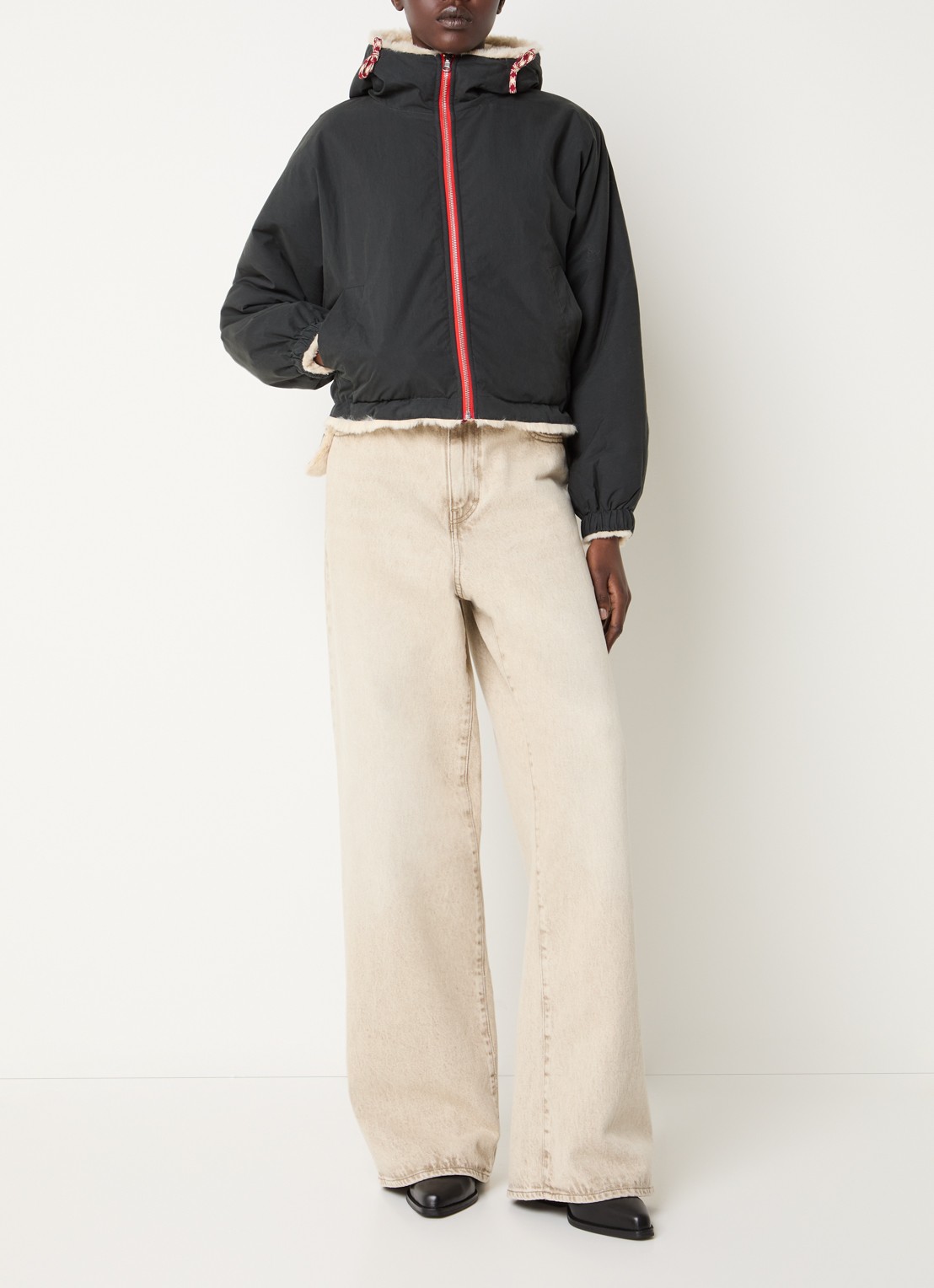Bellerose Loud reversible jack met voering van imitatiebont - voorkant 5 donkergroen