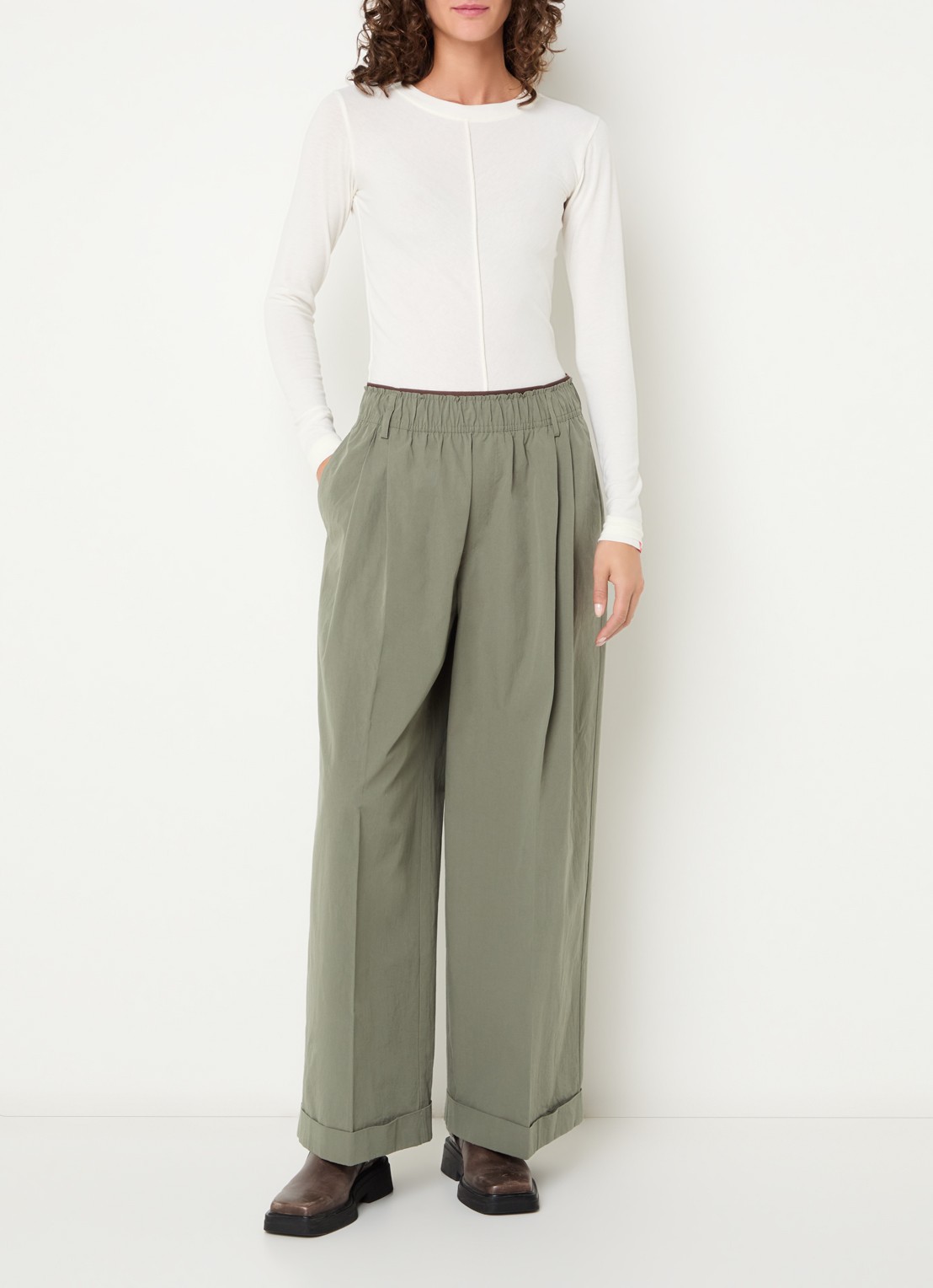 Bellerose Mendy long sleeve met boothals - voorkant 3 wit