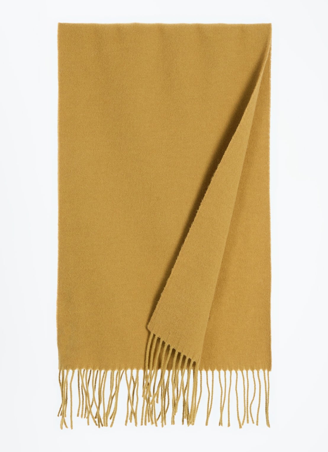 Bellerose Milan sjaal van scheerwol 120 x 35 cm - detail 2 mosterd