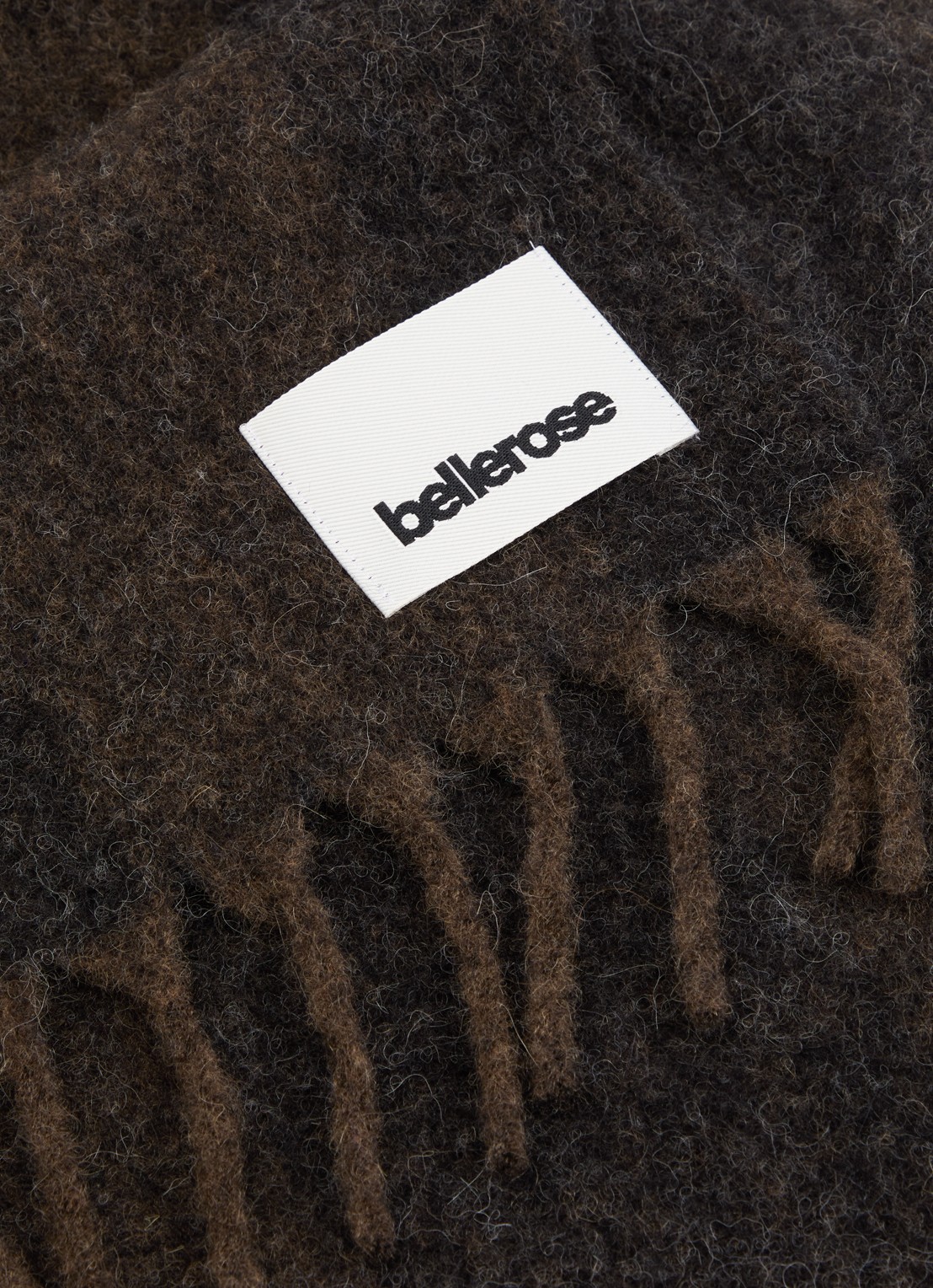 Bellerose Moryan sjaal in alpaca wolblend 220 x 33 cm  - detail 2 bruin