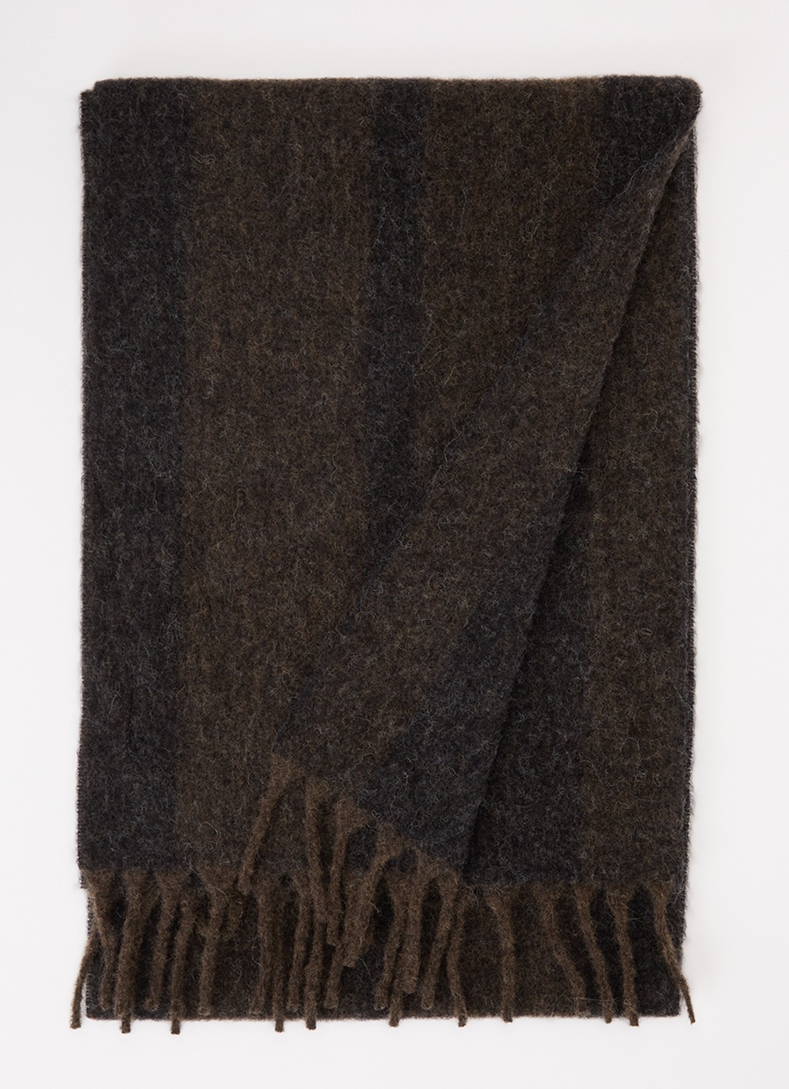 Bellerose Moryan sjaal in alpaca wolblend 220 x 33 cm  - voorkant 3 bruin