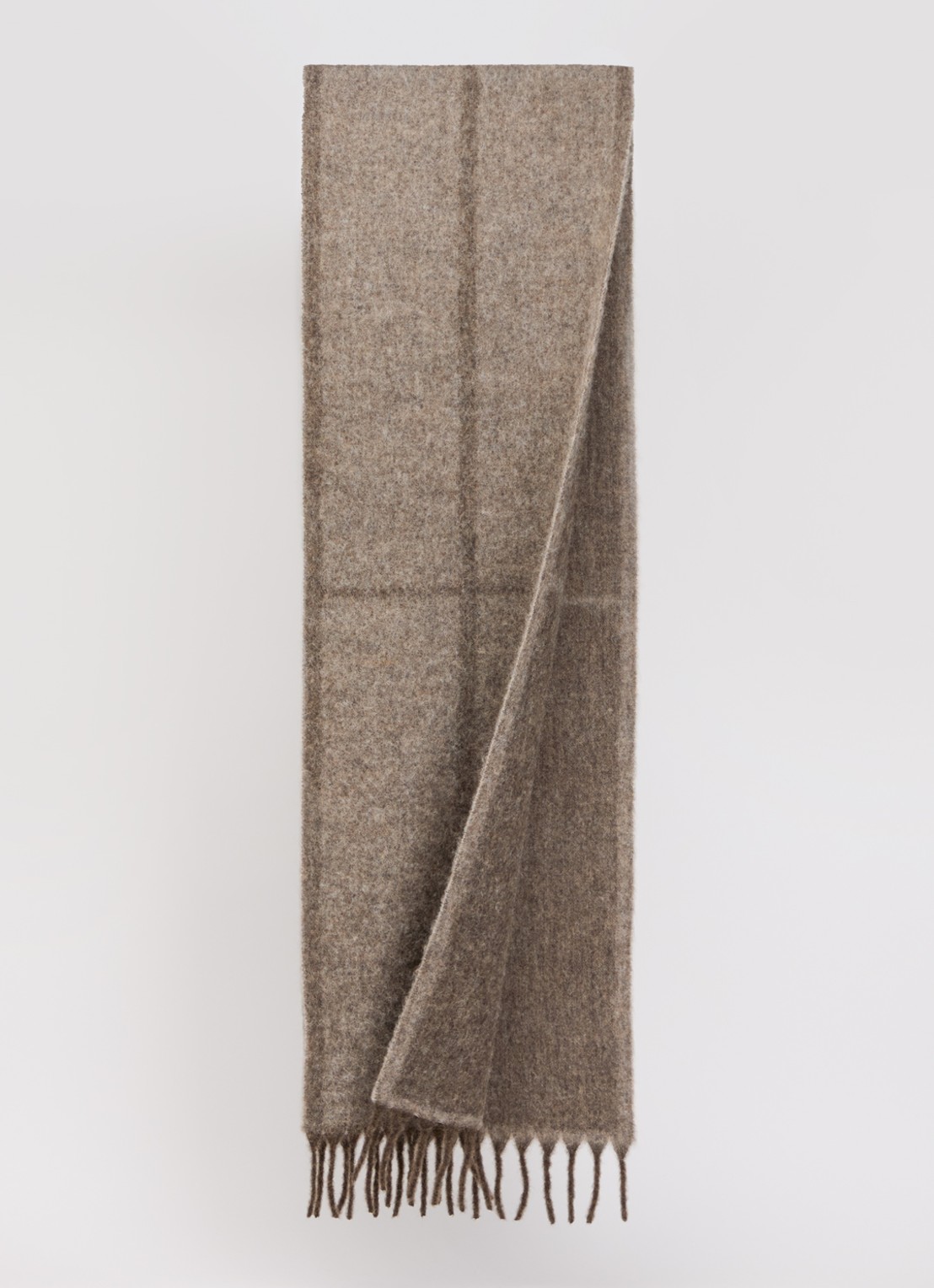 Bellerose Morywo sjaal in alpaca wolblend 220 x 33 cm  - detail bruin