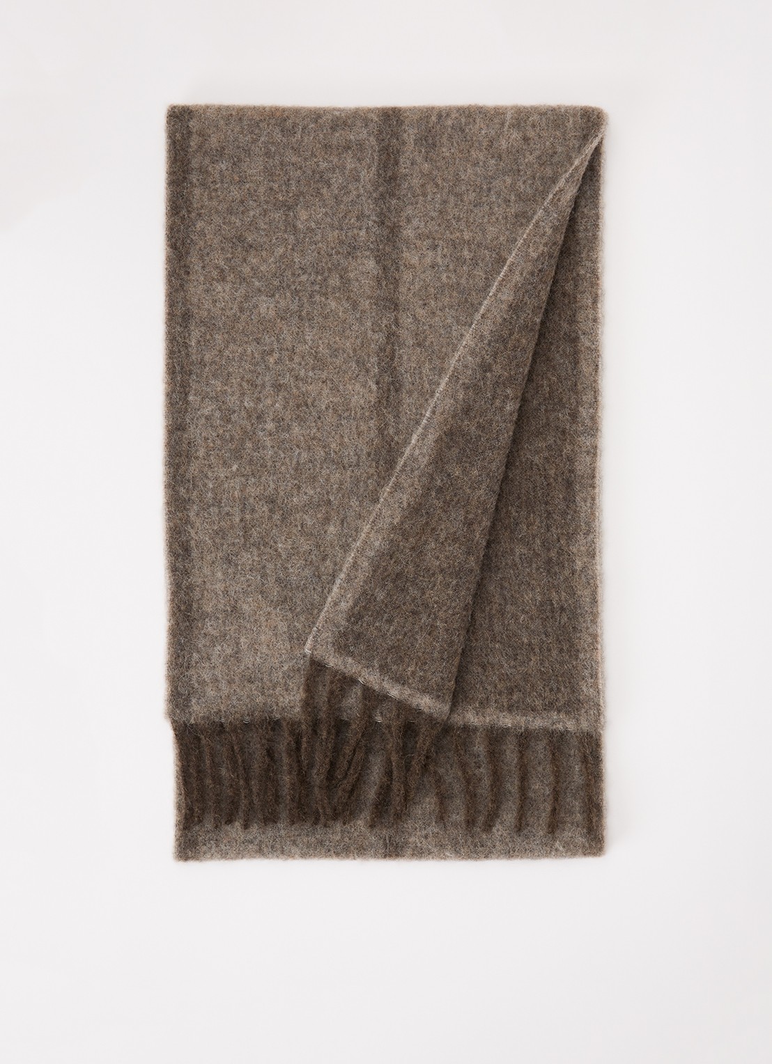 Bellerose Morywo sjaal in alpaca wolblend 220 x 33 cm  - voorkant 3 bruin
