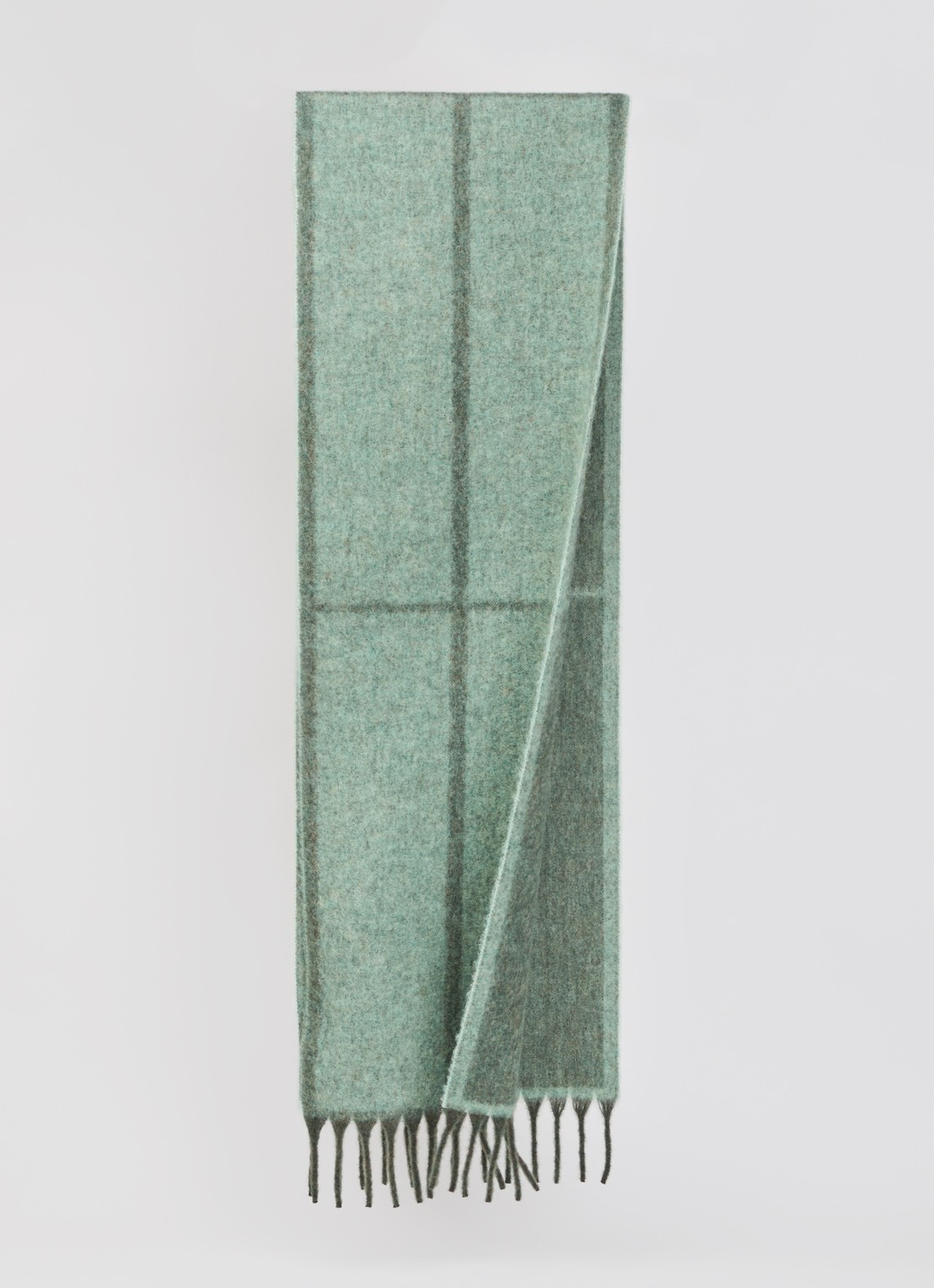Bellerose Morywo sjaal in alpaca wolblend 220 x 33 cm  - detail groen